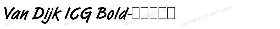 Van Dijk ICG Bold字体转换
